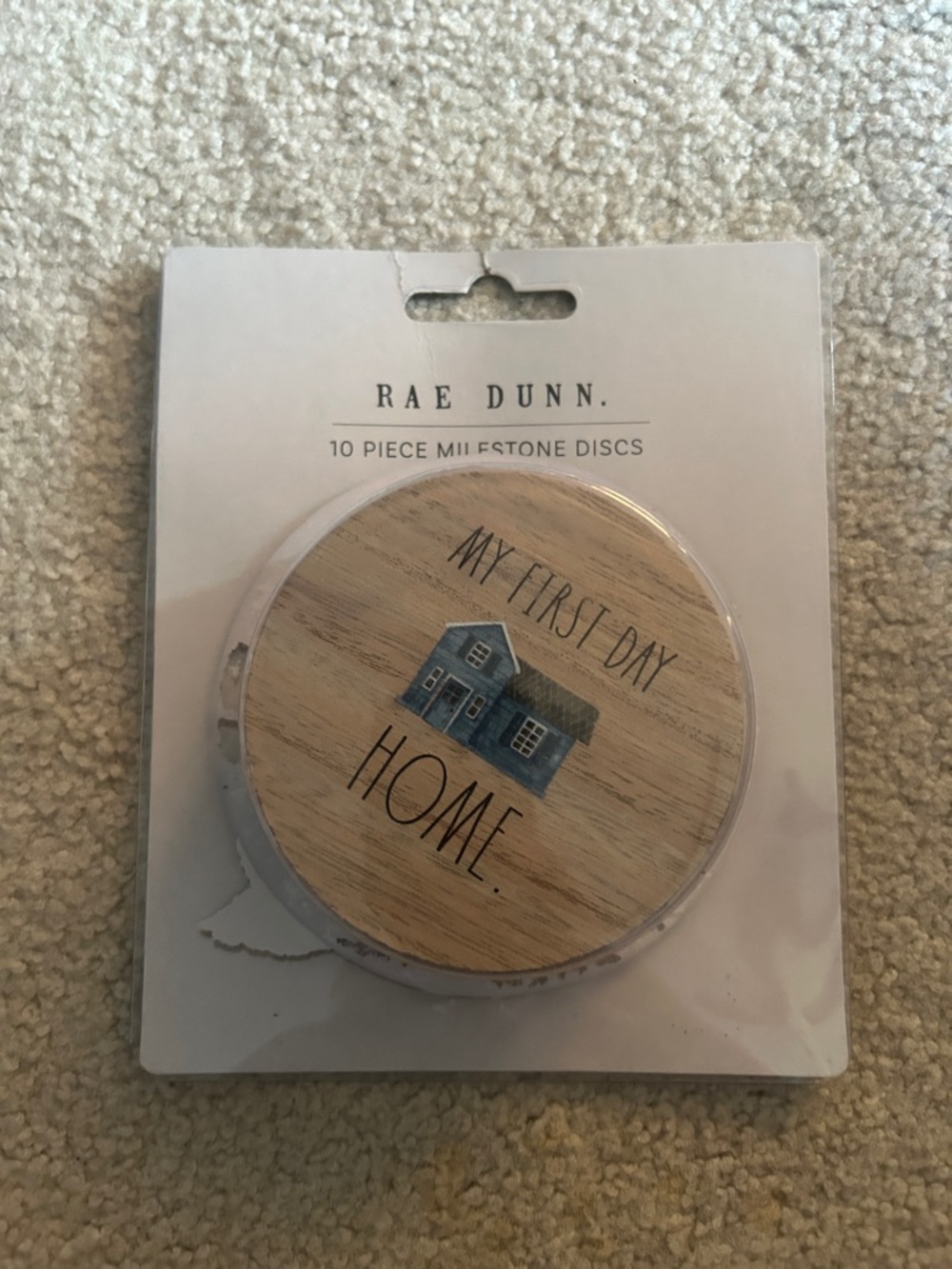Rae Dunn Wood-Look Milestone Discs
